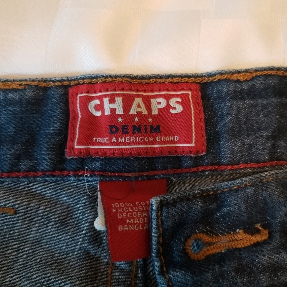 Chaps Blue Denim Straight Leg Fit Men's Jeans Size 36 x 32